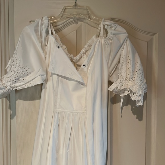 Ulla Johnson white eyelet off the shoulder maxi - Picture 2 of 8